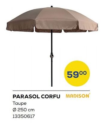 Aanbiedingen Parasol corfu - Madison - Geldig van 17/06/2022 tot 22/07/2022 bij Supra Bazar