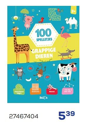 Aanbiedingen 100 spelletjes grappige dieren - Huismerk - Supra Bazar - Geldig van 17/06/2022 tot 22/07/2022 bij Supra Bazar