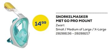Aanbiedingen Snorkelmasker met go pro mount - Huismerk - Supra Bazar - Geldig van 17/06/2022 tot 22/07/2022 bij Supra Bazar