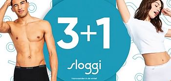 Aanbiedingen Sloggi 3 + 1 - Sloggi - Geldig van 17/06/2022 tot 22/07/2022 bij Supra Bazar