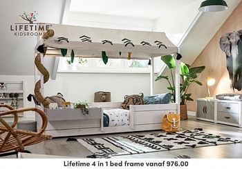Aanbiedingen Lifetime 4 in 1 bed frame - Lifetime Kidsrooms - Geldig van 19/06/2022 tot 02/07/2022 bij Baby & Tiener Megastore