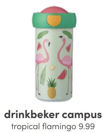 Aanbiedingen Drinkbeker campus tropical flamingo - Mepal - Geldig van 19/06/2022 tot 02/07/2022 bij Baby & Tiener Megastore