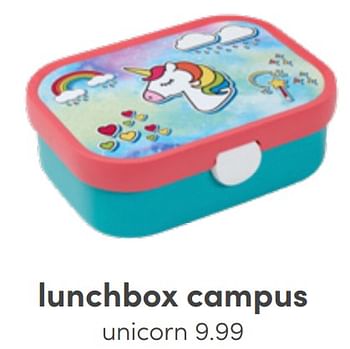 Aanbiedingen Lunchbox campus unicorn - Mepal - Geldig van 19/06/2022 tot 02/07/2022 bij Baby & Tiener Megastore