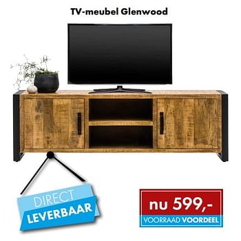 Aanbiedingen Tv-meubel glenwood - Huismerk - Woon Square - Geldig van 20/06/2022 tot 25/06/2022 bij Woon Square