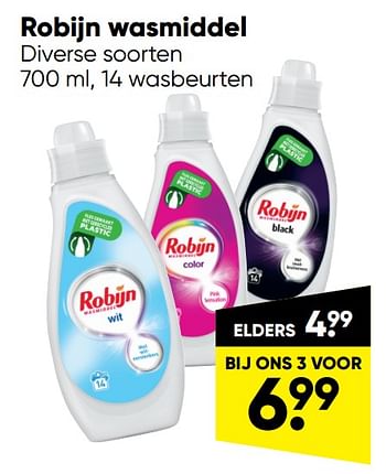 Aanbiedingen Robijn wasmiddel - Robijn - Geldig van 20/06/2022 tot 03/07/2022 bij Big Bazar