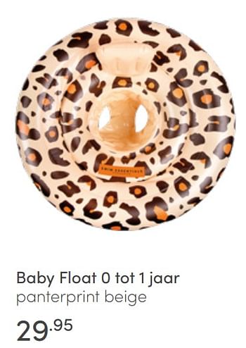 Aanbiedingen Baby float panterprint beige - Swim Essentials - Geldig van 26/06/2022 tot 02/07/2022 bij Baby & Tiener Megastore