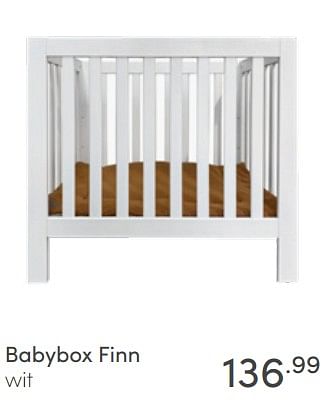 Aanbiedingen Babybox finn wit - Huismerk - Baby &amp; Tiener Megastore - Geldig van 26/06/2022 tot 02/07/2022 bij Baby & Tiener Megastore