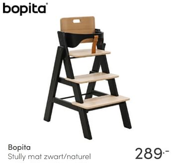 Aanbiedingen Bopita stully mat zwart-naturel - Bopita - Geldig van 26/06/2022 tot 02/07/2022 bij Baby & Tiener Megastore