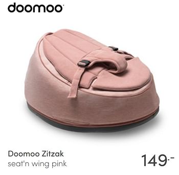 Aanbiedingen Doomoo zitzak seat`n wing pink - Doomoo - Geldig van 26/06/2022 tot 02/07/2022 bij Baby & Tiener Megastore