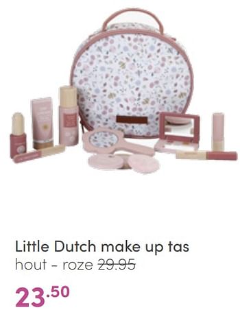 Aanbiedingen Little dutch make up tas hout - roze - Little Dutch - Geldig van 26/06/2022 tot 02/07/2022 bij Baby & Tiener Megastore