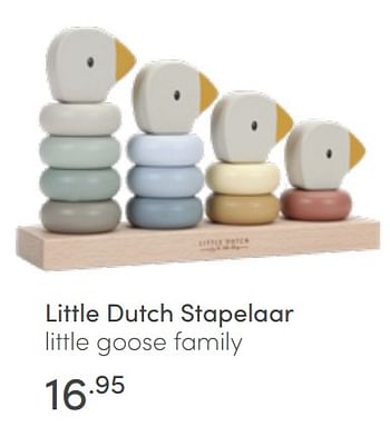 Aanbiedingen Little dutch stapelaar little goose family - Little Dutch - Geldig van 26/06/2022 tot 02/07/2022 bij Baby & Tiener Megastore
