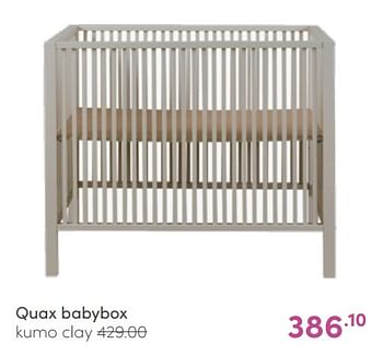 Aanbiedingen Quax babybox kumo clay - Quax - Geldig van 26/06/2022 tot 02/07/2022 bij Baby & Tiener Megastore