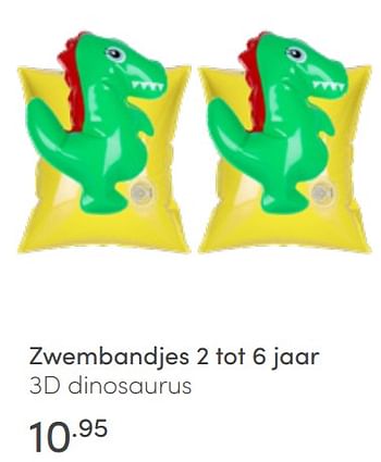 Aanbiedingen Zwembandjes 3d dinosaurus - Swim Essentials - Geldig van 26/06/2022 tot 02/07/2022 bij Baby & Tiener Megastore