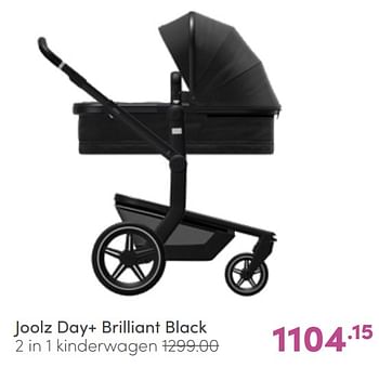 Aanbiedingen Joolz day+ brilliant black 2 in 1 kinderwagen - Joolz - Geldig van 26/06/2022 tot 02/07/2022 bij Baby & Tiener Megastore