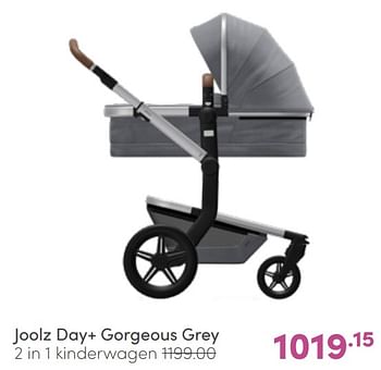 Aanbiedingen Joolz day+ gorgeous grey 2 in 1 kinderwagen - Joolz - Geldig van 26/06/2022 tot 02/07/2022 bij Baby & Tiener Megastore