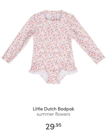 Aanbiedingen Little dutch badpak summer flowers - Little Dutch - Geldig van 26/06/2022 tot 02/07/2022 bij Baby & Tiener Megastore