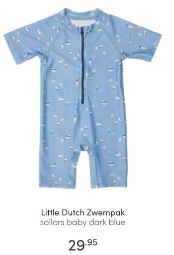 Aanbiedingen Little dutch zwempak sailors baby dark blue - Little Dutch - Geldig van 26/06/2022 tot 02/07/2022 bij Baby & Tiener Megastore