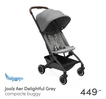 Aanbiedingen Joolz aer delightful grey compacte buggy - Joolz - Geldig van 26/06/2022 tot 02/07/2022 bij Baby & Tiener Megastore