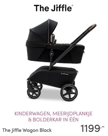 Aanbiedingen The jiffle wagon black - The jiffle - Geldig van 26/06/2022 tot 02/07/2022 bij Baby & Tiener Megastore