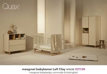 Aanbiedingen Meegroei babykamer loft clay - Quax - Geldig van 26/06/2022 tot 02/07/2022 bij Baby & Tiener Megastore