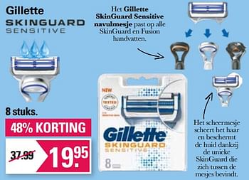Aanbiedingen Gillette skinguard sensitive navulmesje - Gillette - Geldig van 22/06/2022 tot 09/07/2022 bij De Online Drogist