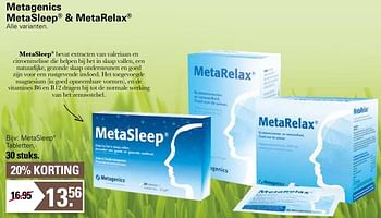 Aanbiedingen Metasleep tabletten - MetaSleep - Geldig van 22/06/2022 tot 09/07/2022 bij De Online Drogist