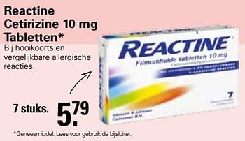 Aanbiedingen Reactine cetirizine 10 mg tabletten - Reactine - Geldig van 22/06/2022 tot 09/07/2022 bij De Online Drogist