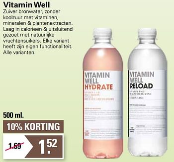 Aanbiedingen Vitamin well - Vitamin Well - Geldig van 22/06/2022 tot 09/07/2022 bij De Online Drogist