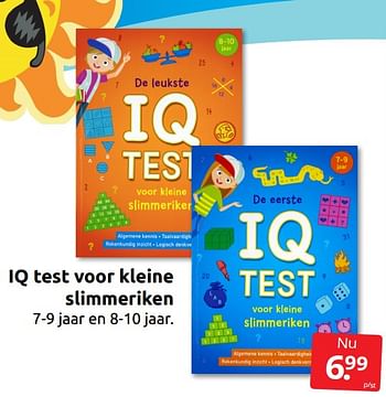 Aanbiedingen Iq test voor kleine slimmeriken - Huismerk - Boekenvoordeel - Geldig van 24/06/2022 tot 04/09/2022 bij Boekenvoordeel