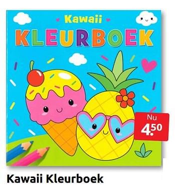 Aanbiedingen Kawaii kleurboek - Huismerk - Boekenvoordeel - Geldig van 24/06/2022 tot 04/09/2022 bij Boekenvoordeel
