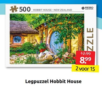 Aanbiedingen Legpuzzel hobbit house - Huismerk - Boekenvoordeel - Geldig van 24/06/2022 tot 04/09/2022 bij Boekenvoordeel
