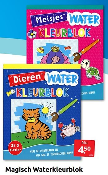 Aanbiedingen Magisch waterkleurblok - Huismerk - Boekenvoordeel - Geldig van 24/06/2022 tot 04/09/2022 bij Boekenvoordeel