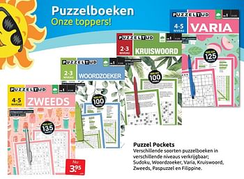 Aanbiedingen Puzzel pockets - Huismerk - Boekenvoordeel - Geldig van 24/06/2022 tot 04/09/2022 bij Boekenvoordeel