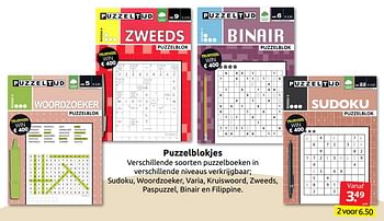 Aanbiedingen Puzzelblokjes - Huismerk - Boekenvoordeel - Geldig van 24/06/2022 tot 04/09/2022 bij Boekenvoordeel