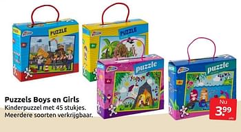 Aanbiedingen Puzzels boys en girls - Grafix - Geldig van 24/06/2022 tot 04/09/2022 bij Boekenvoordeel