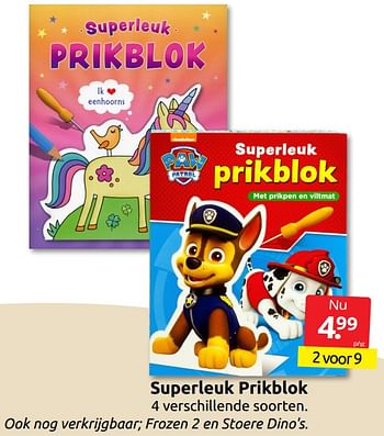 Aanbiedingen Superleuk prikblok - Huismerk - Boekenvoordeel - Geldig van 24/06/2022 tot 04/09/2022 bij Boekenvoordeel
