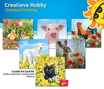 Aanbiedingen Crystal art card kit - Huismerk - Boekenvoordeel - Geldig van 24/06/2022 tot 04/09/2022 bij Boekenvoordeel