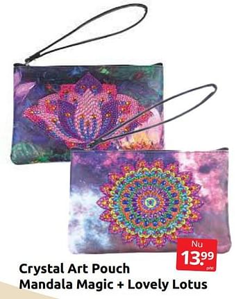 Aanbiedingen Crystal art pouch mandala magic + lovely lotus - Huismerk - Boekenvoordeel - Geldig van 24/06/2022 tot 04/09/2022 bij Boekenvoordeel