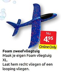 Aanbiedingen Foam zweefvliegtuig - Huismerk - Boekenvoordeel - Geldig van 24/06/2022 tot 04/09/2022 bij Boekenvoordeel