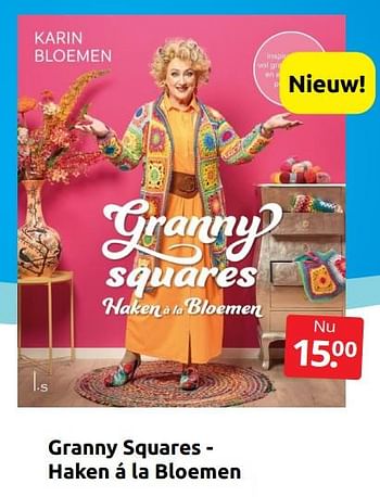 Aanbiedingen Granny squares - haken á la bloemen - Huismerk - Boekenvoordeel - Geldig van 24/06/2022 tot 04/09/2022 bij Boekenvoordeel