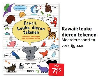 Aanbiedingen Kawaii leuke dieren tekenen - Huismerk - Boekenvoordeel - Geldig van 24/06/2022 tot 04/09/2022 bij Boekenvoordeel