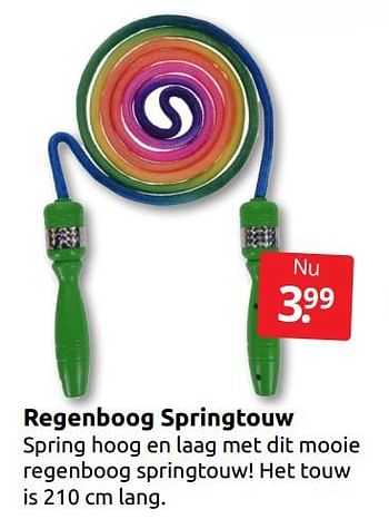 Aanbiedingen Regenboog springtouw - Huismerk - Boekenvoordeel - Geldig van 24/06/2022 tot 04/09/2022 bij Boekenvoordeel