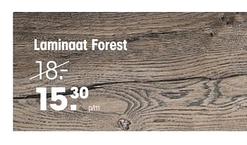 Aanbiedingen Laminaat forest - Huismerk - Kwantum - Geldig van 04/07/2022 tot 10/07/2022 bij Kwantum