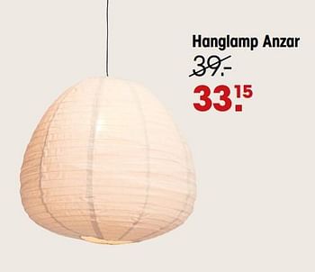 Aanbiedingen Hanglamp anzar - Huismerk - Kwantum - Geldig van 11/07/2022 tot 17/07/2022 bij Kwantum