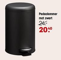Aanbiedingen Pedaalemmer mat zwart - Huismerk - Kwantum - Geldig van 04/07/2022 tot 10/07/2022 bij Kwantum
