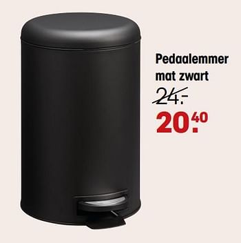 Aanbiedingen Pedaalemmer mat zwart - Huismerk - Kwantum - Geldig van 11/07/2022 tot 17/07/2022 bij Kwantum