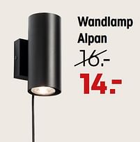 Aanbiedingen Wandlamp alpan - Huismerk - Kwantum - Geldig van 04/07/2022 tot 10/07/2022 bij Kwantum