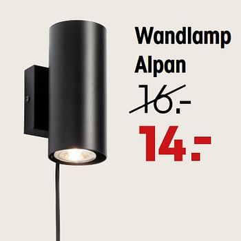 Aanbiedingen Wandlamp alpan - Huismerk - Kwantum - Geldig van 11/07/2022 tot 17/07/2022 bij Kwantum