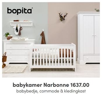 Aanbiedingen Babykamer narbonne - Bopita - Geldig van 03/07/2022 tot 09/07/2022 bij Baby & Tiener Megastore