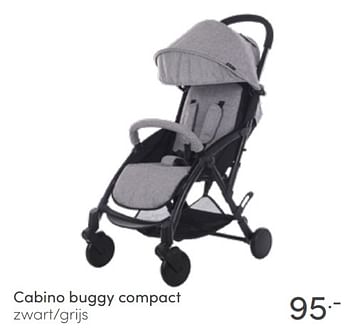 Aanbiedingen Cabino buggy compact zwart-grijs - Cabino - Geldig van 03/07/2022 tot 09/07/2022 bij Baby & Tiener Megastore